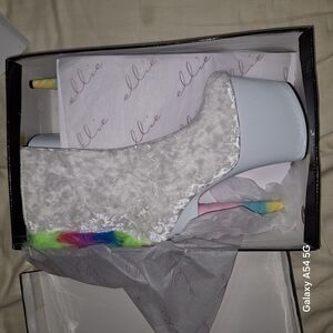 Ellie Metallic Platform Boots with Colorful Details